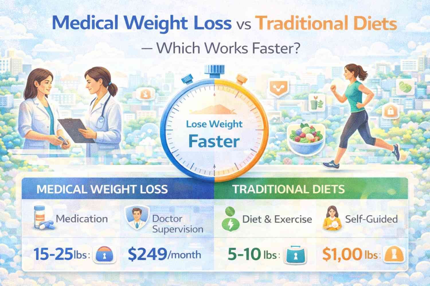 Medical Weight Loss vs Traditional Diets – Which Works Faster?